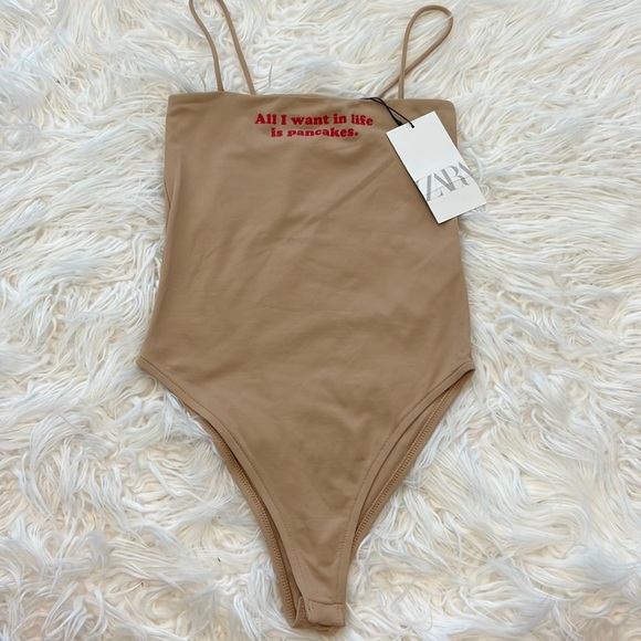 Zara Tops - NWT Zara All I Want In Life Is Pancakes Bodysuit